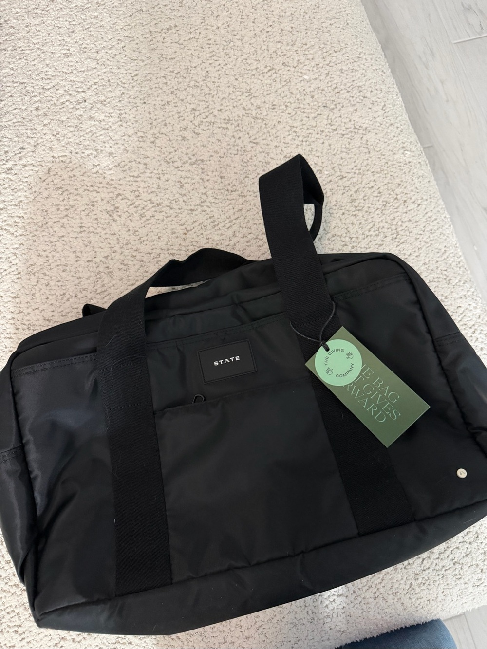 State black duffle bag new